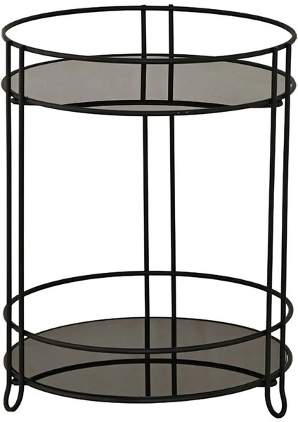 Katlı Siyah Kozmetik Takı Düzenleyici Banyo Makyaj Organizeri | Yuvarlak