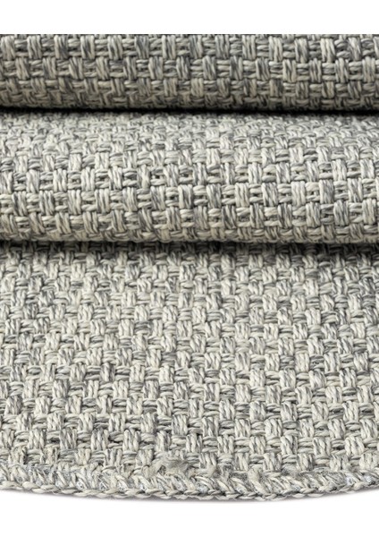 Rusticana 3103 Naturel Jüt Halı Modern Örme Yuvarlak Kilim 75x75