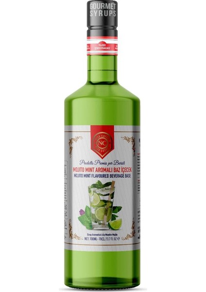 Nish Mojito Mint Aromalı Şurup Baz Içecek Cam Şişe 700 ml