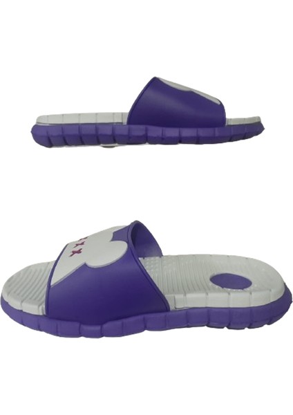 Kız Çocuk Mor Beyaz Çift Taban Ultra Hafif Günlük Terlik GZEER21-911