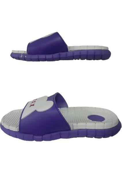 Kız Çocuk Mor Beyaz Çift Taban Ultra Hafif Günlük Terlik GZEER21-911 modelleri