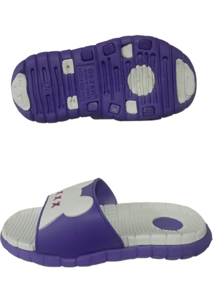 Kız Çocuk Mor Beyaz Çift Taban Ultra Hafif Günlük Terlik GZEER21-911 indirimleri