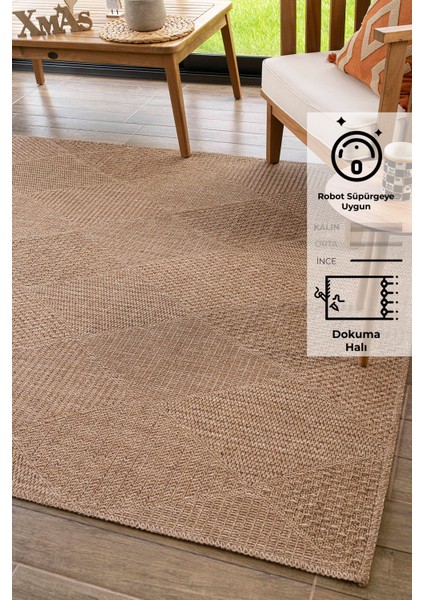 Rusticana 3102 Naturel Jüt Halı Modern Örme Kilim80x150