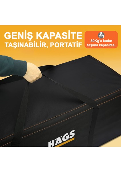 Bahçe Mobilya Minderi Saklama Çantası Hurç, Organizer, Düzenleyici Depolama Hurcu 275 Lt Siyah