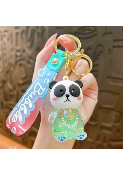 Şeffaf Panda Çanta Anahtarlığı Dekorasyon Kolye Hediye (Yurt Dışından)