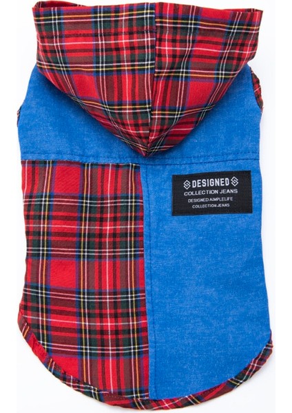 Denim & Plaid Kedi Köpek Gömleği - Kedi Köpek Kıyafeti fiyatları