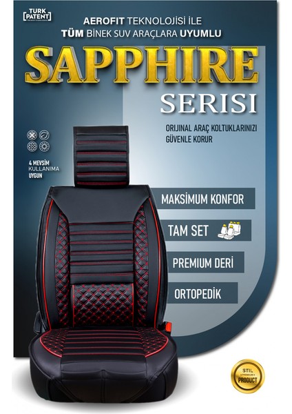 nissan Note Yeni Lüx Deri Oto Koltuk Kılıfı Ön Arka Takım Elit Serisi Siyah Kırmızı fiyatları