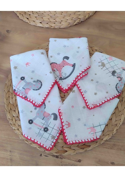PAMUK Müslin Kumaş Ağız Mendili 25X25