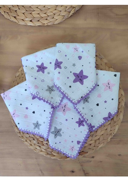 PAMUK Müslin Kumaş Ağız Mendili 25X25 modelleri