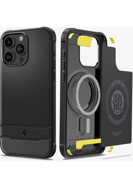 iPhone 15 Pro Max Kılıf Rugged Armor MagFit MagSafe özellikli Matte Black - ACS06561