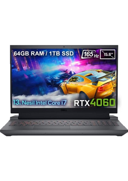 Gaming G15 5530 G155530013Uv6 Intel Core i7-13650HX 64GB DDR5 1TB SSD RTX4060 8GB 140W 15.6 inç Full HD Ubuntu Gaming Laptop