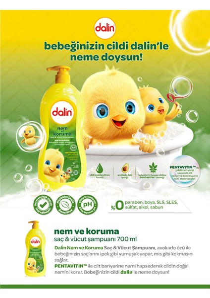 Nem & Koruma Saç ve Vücut Şampuanı 700 ml