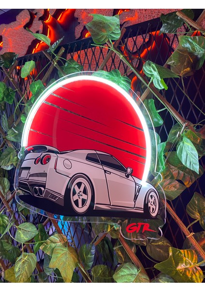 'Gtr' Işıklı Ve Uv Baskılı Neon Led Dekoratif Duvar Tabelası (44x40cm)