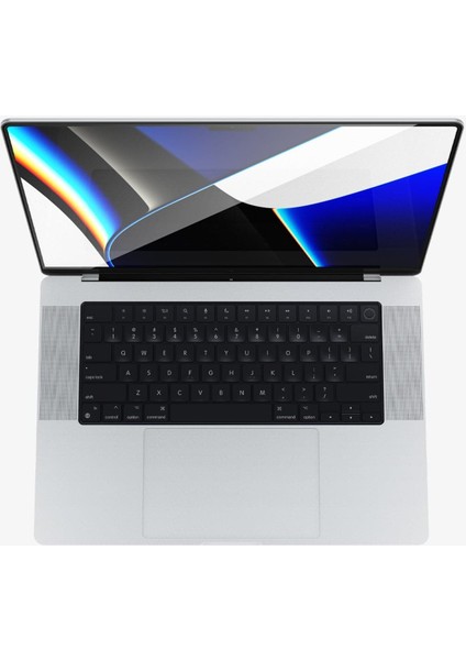 MacBook Pro 14" M2 (2023) / M1 (2021) ile Uyumlu Cam Ekran Koruyucu Tam Kaplayan Glas.tR Slim Full Cover Black - AGL04234