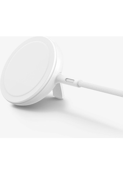 MagFit (15W) Manyetik Kablosuz Şarj Cihazı iPhone için MagSafe özellikli Kickstand ArcField White - ACH05430