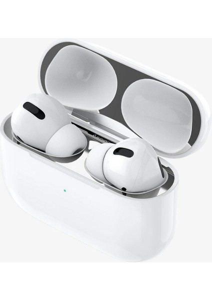 AirPods Pro / Pro (2. nesil) Kapak İçi Kir / Toz Önleyici Shine Shield (2 Adet) Metal Silver - ASD01137