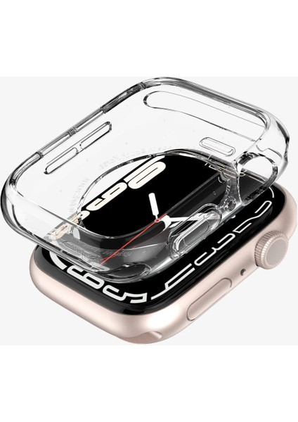 Apple Watch 41mm/40mm (Seri 9/8/SE2/7/6/SE/5/4) Kılıf Liquid Crystal 4 Tarafı Tam Koruma Crystal Clear - ACS04195 fiyatları