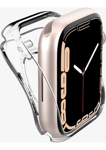 Apple Watch 41mm/40mm (Seri 9/8/SE2/7/6/SE/5/4) Kılıf Liquid Crystal 4 Tarafı Tam Koruma Crystal Clear - ACS04195 modelleri