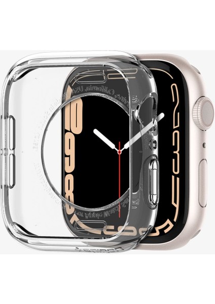 Apple Watch 41mm/40mm (Seri 9/8/SE2/7/6/SE/5/4) Kılıf Liquid Crystal 4 Tarafı Tam Koruma Crystal Clear - ACS04195 indirimleri