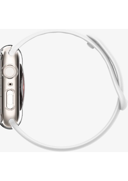 Apple Watch 41mm/40mm (Seri 9/8/SE2/7/6/SE/5/4) Kılıf Liquid Crystal 4 Tarafı Tam Koruma Crystal Clear - ACS04195