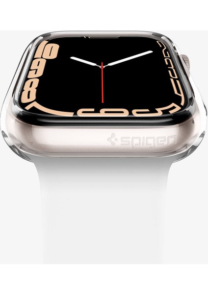 Apple Watch 41mm/40mm (Seri 9/8/SE2/7/6/SE/5/4) Kılıf Liquid Crystal 4 Tarafı Tam Koruma Crystal Clear - ACS04195