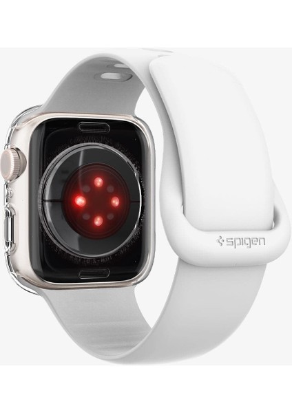 Apple Watch 41mm/40mm (Seri 9/8/SE2/7/6/SE/5/4) Kılıf Liquid Crystal 4 Tarafı Tam Koruma Crystal Clear - ACS04195
