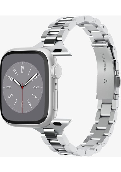 Apple Watch 42mm Seri 10 - 41mm Seri 9/8/7 - 40mm Seri SE2/SE/6/5/4 Kordon Kayış Band Modern Fit Silver - AMP06357 fırsatları