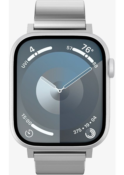 Apple Watch 42mm Seri 10 - 41mm Seri 9/8/7 - 40mm Seri SE2/SE/6/5/4 Kordon Kayış Band Sleek Link Silver - AMP07225