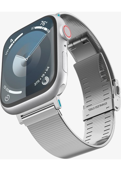 Apple Watch 42mm Seri 10 - 41mm Seri 9/8/7 - 40mm Seri SE2/SE/6/5/4 Kordon Kayış Band Sleek Link Silver - AMP07225