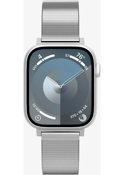 Apple Watch 42mm Seri 10 - 41mm Seri 9/8/7 - 40mm Seri SE2/SE/6/5/4 Kordon Kayış Band Sleek Link Silver - AMP07225