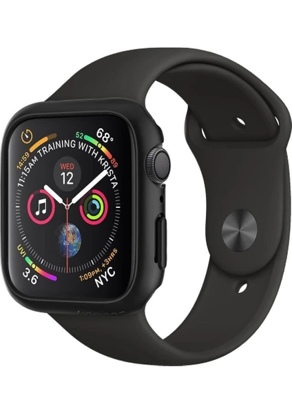 Apple Watch 44mm (Seri SE2/6/SE/5/4) Kılıf Thin Fit Black - 062CS24474