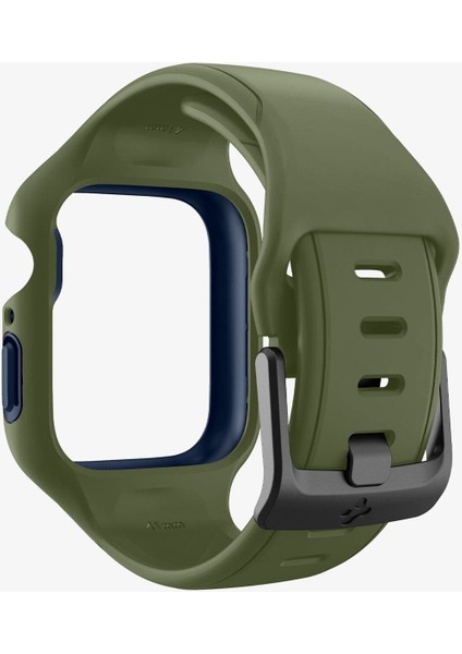 Apple Watch 45mm (Seri 9/8/7) Kılıf & Kordon Kayış Liquid Air Pro Moss Green - ACS04408