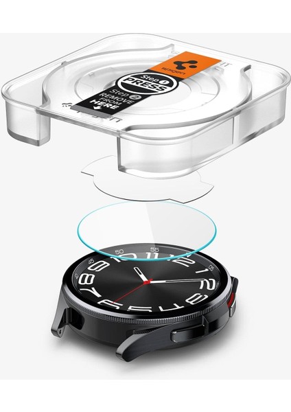 Galaxy Watch 6 (43mm) Cam Ekran Koruyucu Kolay Kurulum GLAS.tR EZ Fit Slim HD (2 Adet) - AGL07067