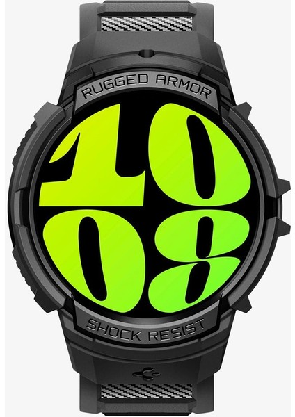 Galaxy Watch 6 (44mm) Kılıf & Kordon Kayış Rugged Armor Pro Black - ACS06496