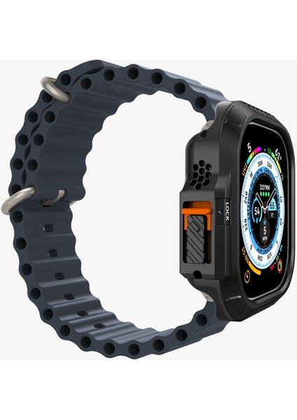 Apple Watch 49mm (Ultra 2/1) Kılıf Lock Fit Black - ACS06208