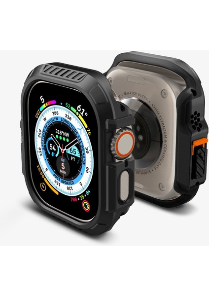 Apple Watch 49mm (Ultra 2/1) Kılıf Lock Fit Black - ACS06208