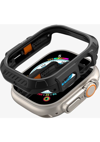 Apple Watch 49mm (Ultra 2/1) Kılıf Lock Fit Black - ACS06208