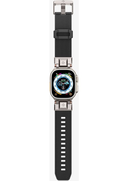 Apple Watch 49mm Ultra 2/1 - 46mm Seri 10 - 45mm Seri 9/8/7 - 44mm Seri SE2/SE/6/5/4 Kordon Kayış Band DuraPro Armor Black - AMP06065