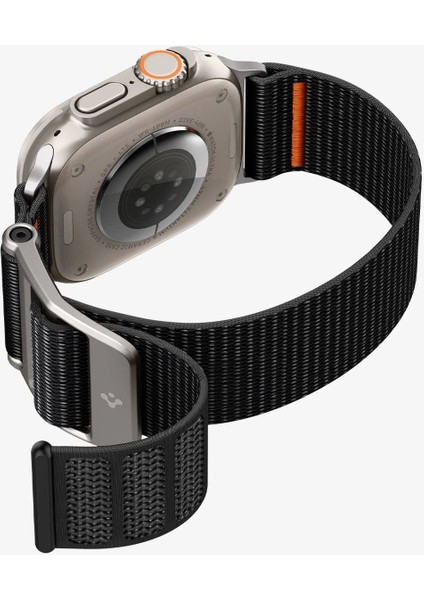 Apple Watch 49mm Ultra 2/1 - 46mm Seri 10 - 45mm Seri 9/8/7 - 44mm Seri SE2/SE/6/5/4 Kordon Kayış Band DuraPro Flex Ultra Black - AMP05981