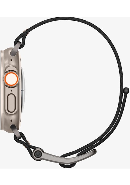 Apple Watch 49mm Ultra 2/1 - 46mm Seri 10 - 45mm Seri 9/8/7 - 44mm Seri SE2/SE/6/5/4 Kordon Kayış Band DuraPro Flex Ultra Black - AMP05981
