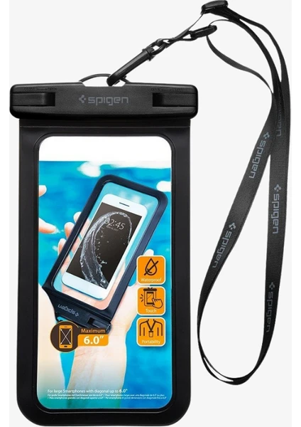 Aqua Shield WaterProof iPX8 Sertifikalı Su Geçirmez Kılıf A600 Black - 000EM21018