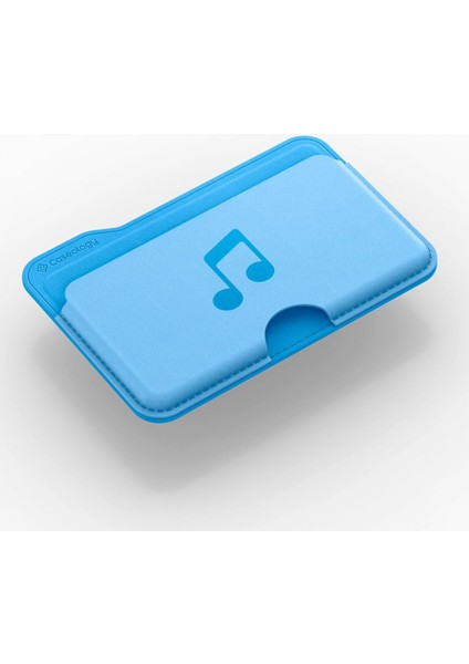 Caseology iPhone için MagSafe özellikli 3 Kartlı Manyetik Cüzdan Folder Pop Sky Blue Music - AFA07498