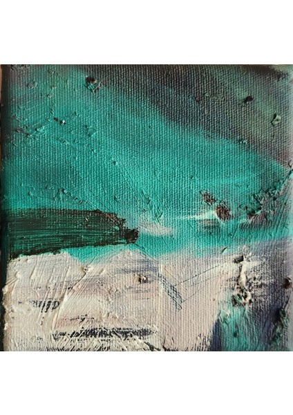 Minimalist Yağlıboya Dokulu Tablo 12x12cm