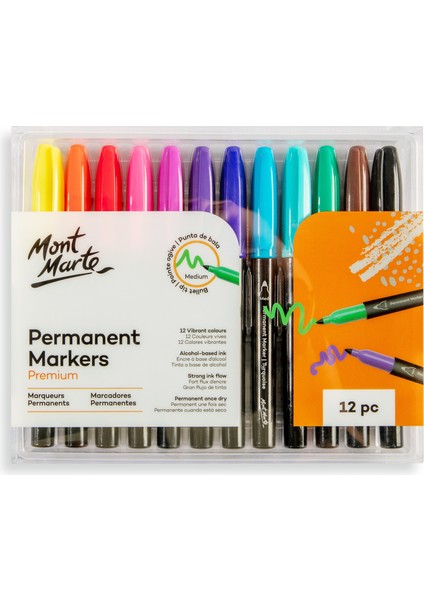 mm Kalıcı Markerler 12'li Premium