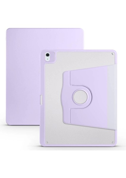 Apple iPad Pro 12.9 2022 M2 Uyumlu Kılıf Termik Kalem Bölmeli Dönebilen Standlı Kılıf