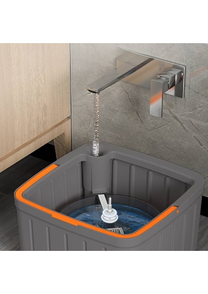 Temiz ve Kirli Suyu Ayıran Yedek Moplu Otomatik Temizlik Seti, Yenilenen Tasarım Kare Başlık modelleri