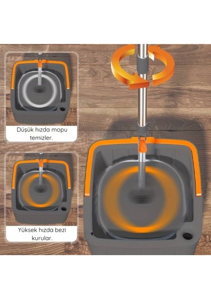 Temiz ve Kirli Suyu Ayıran Yedek Moplu Otomatik Temizlik Seti, Yenilenen Tasarım Kare Başlık indirimleri
