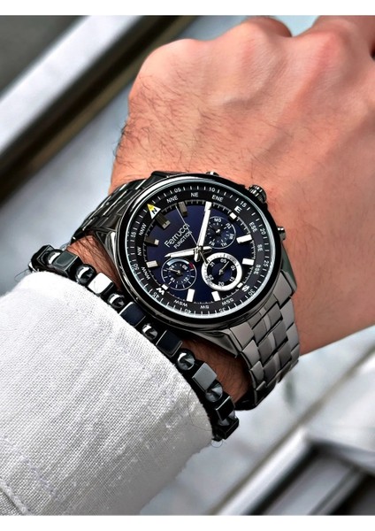 Gri Çelik Full Fonksiyonlu+Takvimli Erkek Kol Saati+Bileklik fiyatları