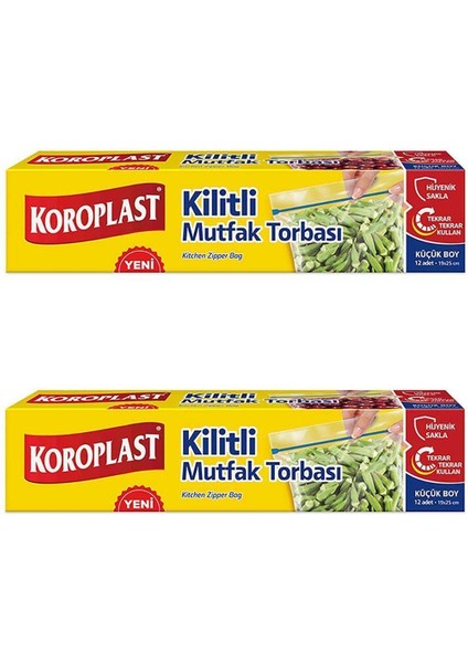 Kilitli Mutfak Torbası Küçük Boy 12'li x 2 Adet fiyatları