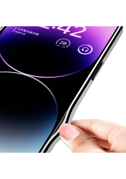 Apple iPhone 14 Pro Uyumlu Kılıf Ince Kamera Korumalı Deri ve Parlak Arka Yüzey Telefon Kılıfı Kapak fırsatları
